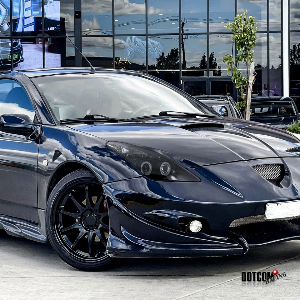 Fit 2000-2005 Toyota Celica Black Smoke LED Halo Projector Headlights Assembly - Image 2 of 4