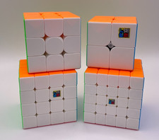 Starter Speedcubing Set 2x2 3x3 4x4 5x5 Moyu - Stickerless Zauberwürfel 4 Größen