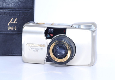 [NEAR MINT] Olympus Mju Zoom 105 Deluxe 35mm Point & Shoot Film Camera w/ Case