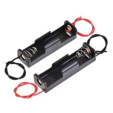 Battery Case Storage Box 1 Slot x 1.5V 2-Wire Lead for 1 x AA Battery 6 Pcs