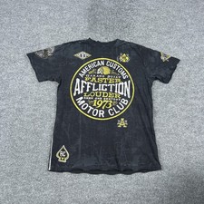 Affliction Shirt Mens XL Black American Custo...
