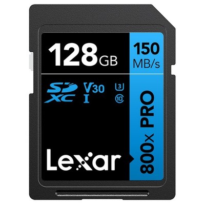 Lexar Lexar High-Performance 800x 128GB SDHC/SDXC UHS-I Card (BLUE Series)