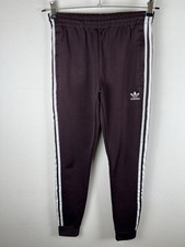 Adidas Firebird TrackTop Hose Bordeaux \Weiß Herren XS Originals Trousers Bottom