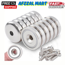 12 Pcs Neodymium Cup Magnet with Holes 22 lbs Pulling Force 0.79"20 mm Strong