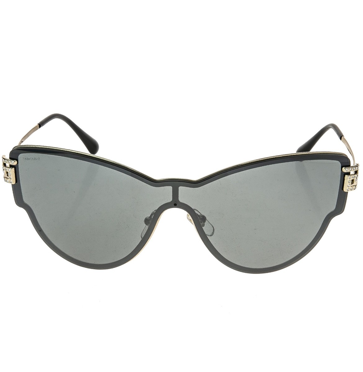 VERSACE VE2172B 2172 GRECA Mask Gold Metal Silver Mirrored Crystal