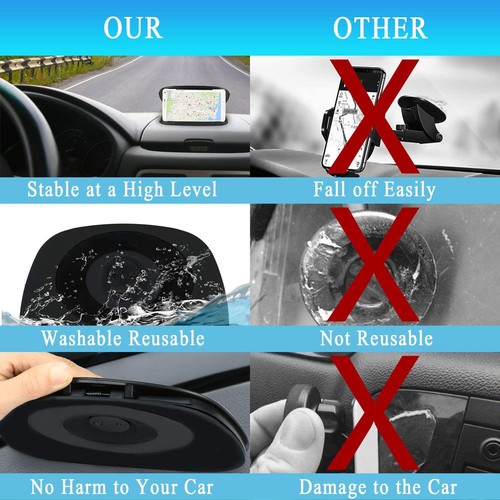 Porta Cellulare da Auto Supporto Smartphone per Auto Antiscivolo per Telefoni da - Foto 11 di 12