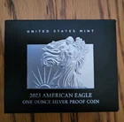 2023-S American Silver Eagle Proof Dollar $1 Box COA US Mint Bullion OGP 23EM