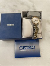 Seiko Men's SGF524 Dress White Dial Two-Tone Stainless Steel Watch