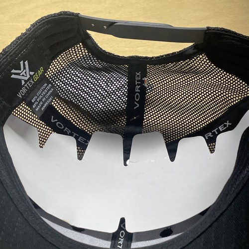 VORTEX Men's Core Logo Black Cap Mesh Snapback Adjustable - Picture 7 of 8