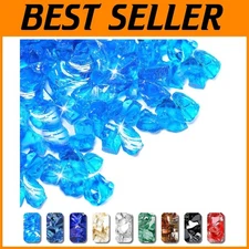 Indoor Outdoor Fire Glass - 20 lbs Caribbean Blue