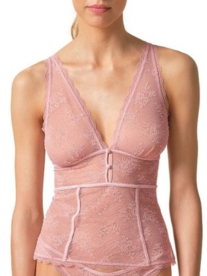 M (12) Gossard Vintage Romantik Cami Spitze Dessous Trägertop transparent Nachtwäsche