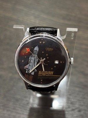 Vintage Soviet Slava Buran Space Shuttle Watch USSR 21 Jewels Serviced New Strap