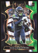 2025 Panini Select - Concourse Nick Emmanwori #15 Black & Green Shock Prizm (RC)