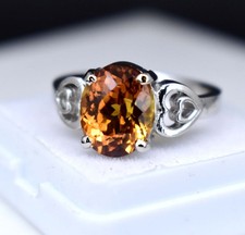 4.04 Gm Natural Padparadscha Sapphire 925 Sterling Silver Ring Best Gift For Her