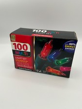 Holiday Seasons 100 Count Mini Christmas Lights Multi Color 22Ft Indoor Outdoor