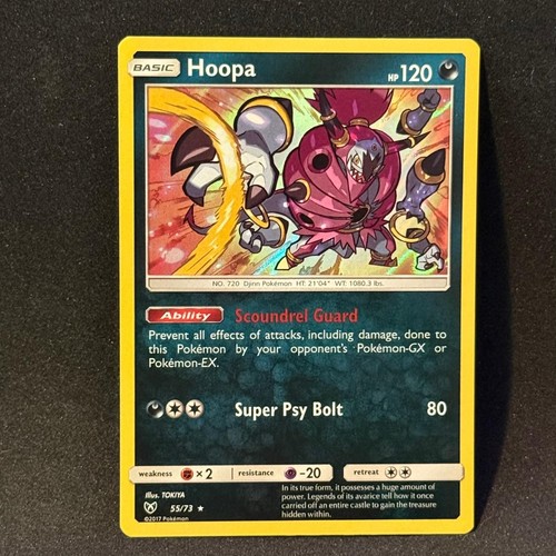 Hoopa 55/73 Holo Rare Shining Legends Pokemon Near Mint