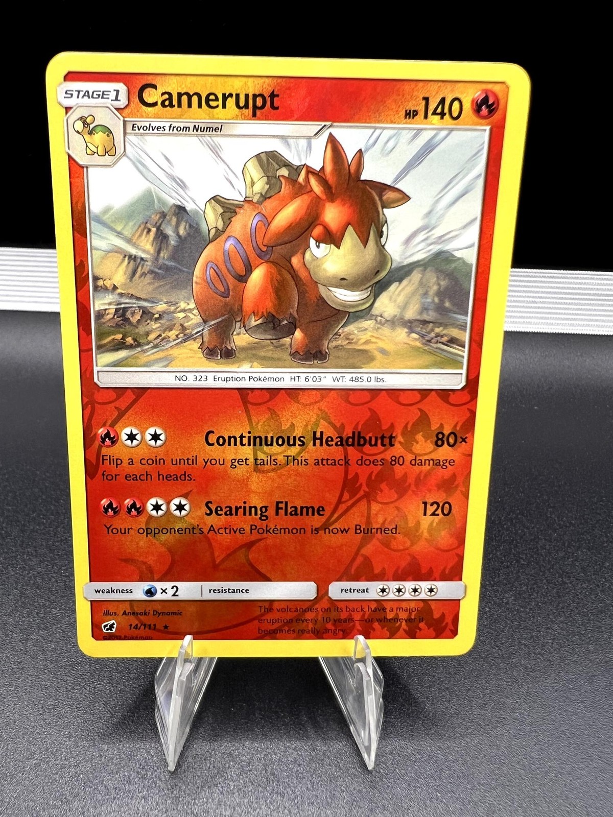 Camerupt 14/111 Rare Crimson Invasion Pokemon Reverse Holo Near Mint