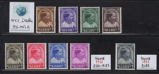 WC1_20484. BELGIUM.1936-1937 ANTI TUBERCOLOSIS semi postal set.Sc.B180-B188. MH