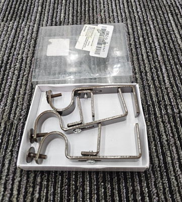 (QTY 6) Nono Bracket Outside Mounted Blinds Curtain Rod Bracket Attachment Brown