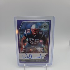 2026 Leaf Metal Football Willie McGinest #2/2 Purple Circles On Card Auto