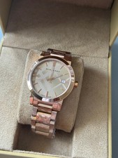 Burberry Unisex Watch The City 38mm Engraved Check Watch BU9039