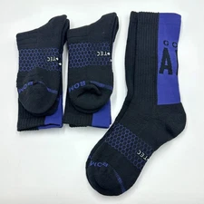 Men's All-Purpose Performance Calf Sock BOMBAS 3 Pairs Black Size Large Hex Tec