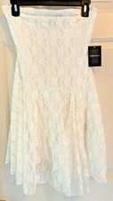 NEW Forever 21 White Lace Strapless Mini Dress Medium Fairy Core Coquette NWT