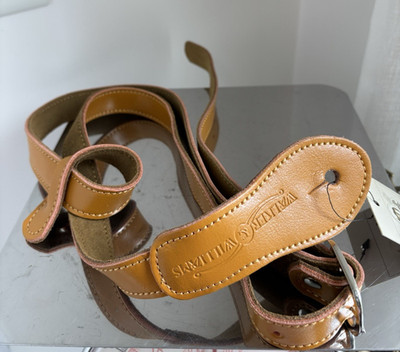 Brand New Walker Williams Mandolin Strap, Leather, Tan