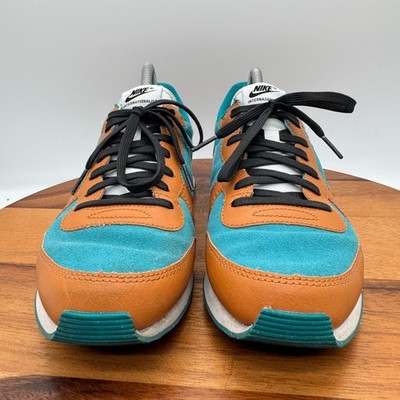 Nike Internationalist Shoes Mens 8.5 Suede Teal Brown Miami Retro