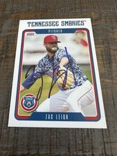 2024 Knoxville Smokies Zac Leigh Autograph Signed Team Card Cubs Auto