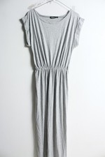 Boohoo Womens Jersey Cinched Waist Maxi Dress - Grey - Size 14 (d38)