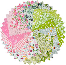 Spring Floral Squares 10X10, Layer Cake Fabric for Quilting - 10 Inch Precuts 4