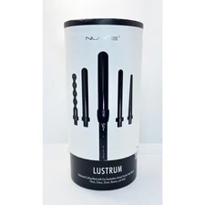 NuMe Lustrum 5 in 1 Tourmaline Ceramic Curling Wand Set Interchangeable Barrels