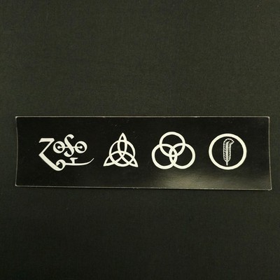 Led Zeppelin Mothership Is Coming Promo Sticker 2007 Band Symbols 1.75'' x 6.25''