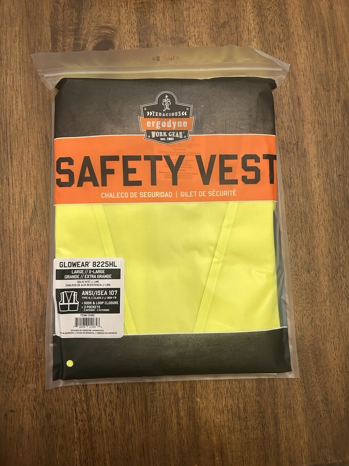 Ergodyne Safety Vest 8255HL 21473 Class 2 Type R Size L/XL - product detail image 1