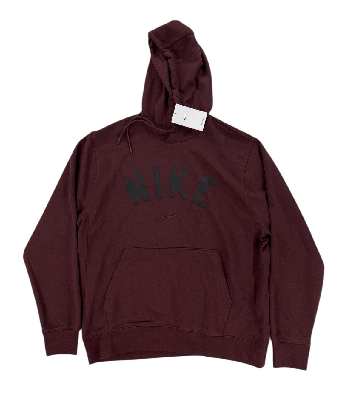 Nike Dri-Fit French Terry Pullover Hoodie Jacket Burgundy Red Mens FV9919-652