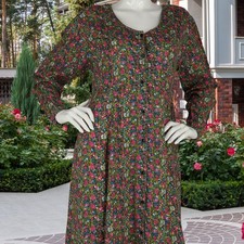 90s Vintage Take Nine Maternity Wear Maxi Floral Dress S
