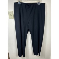 Habitat Clothes to Live In Pull On Wide Leg Pants Womens L Black Lagenlook Crop