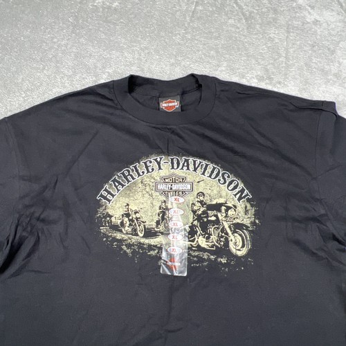 Harley Davidson T-Shirt Uomo XL Dodge City Kansas Saloon 2008 Nera NUOVA - Foto 6 di 11