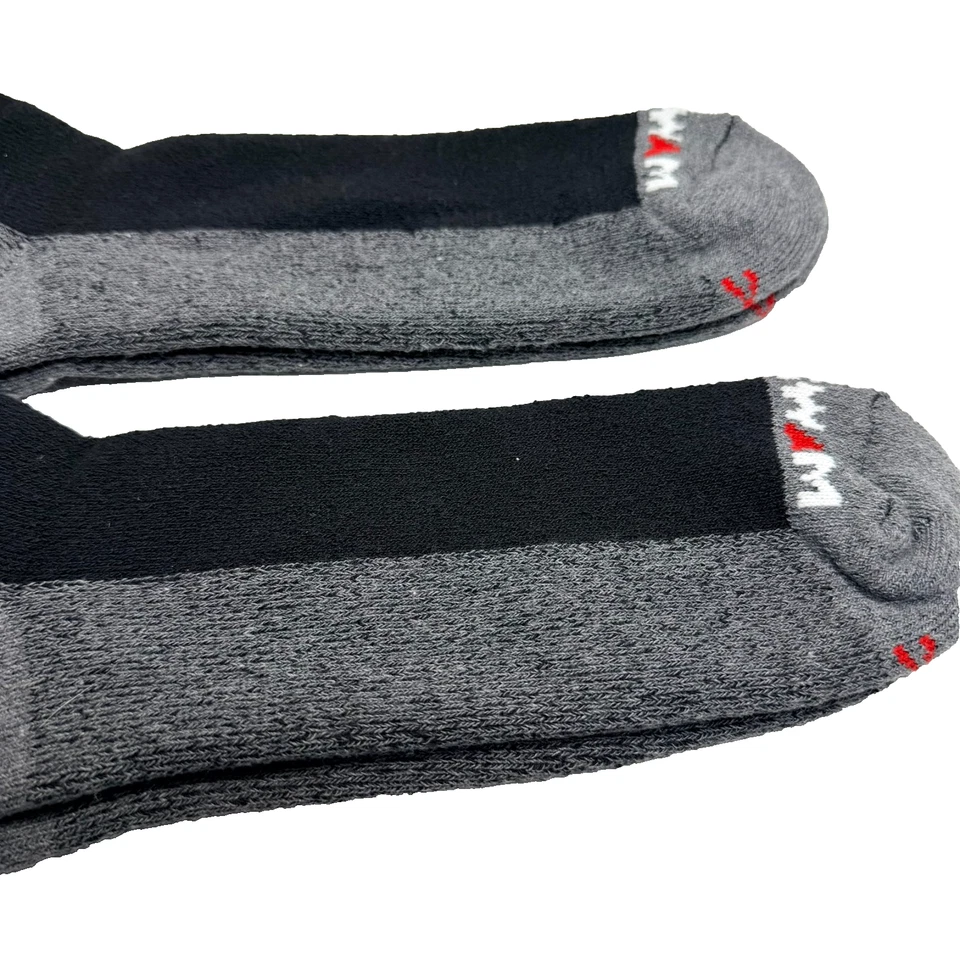 Wigwam At Work Crew Socks 2 Pairs Cotton Blend Black/Gray Size XL (12–15 Shoe) - image 2 of 4