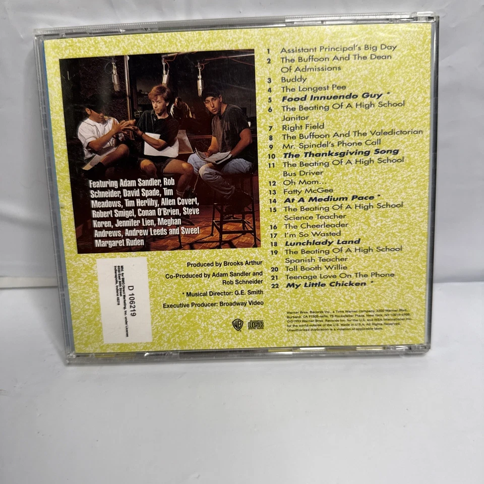 Vintage Untested, They're All Gonna Laugh at You! by Adam Sandler  CD, 1993 - Imagem 3 de 4