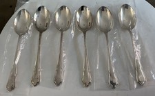 6 HF&Co A1 EPNS Silver Plate 18.5cm Dubarry Du Barry Dessert Spoons Cutlery
