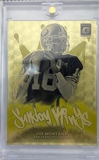 Joe Montana 2025 Panini Donruss Optic #24 Sunday Kings Gold Vinyl Prizm 1/1