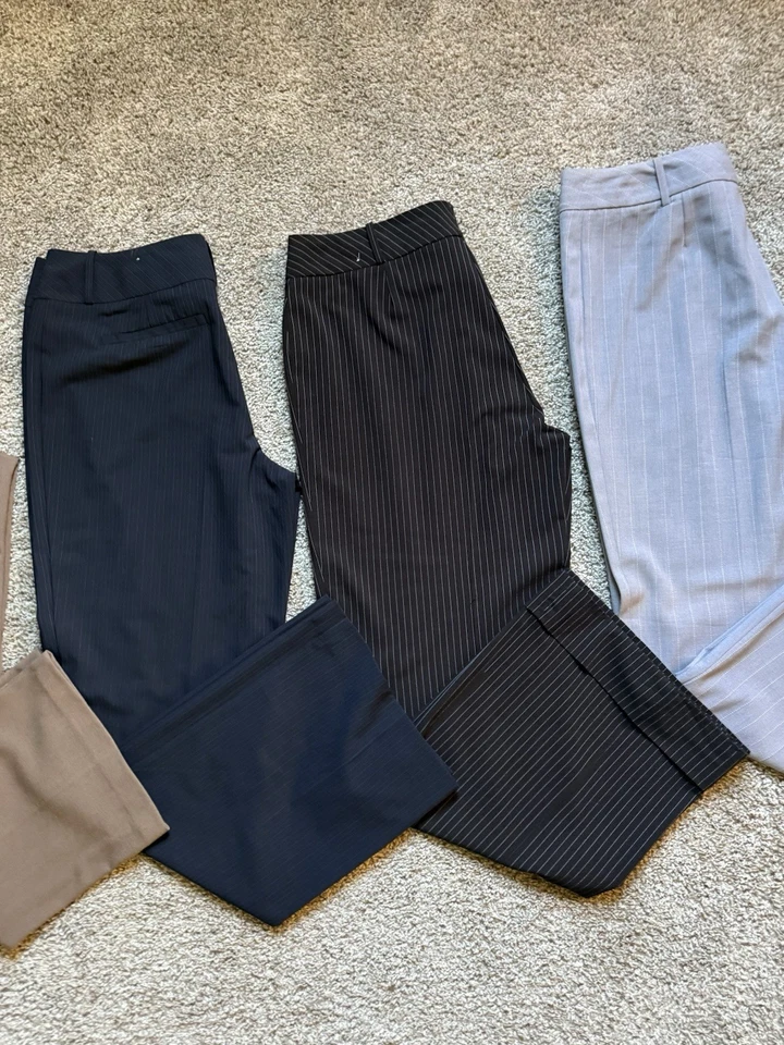 Lote de Pantalones de Vestir Worthington Bootcut Pierna Para Mujer Talla 12 Negro Marrón Azul Gris Foto 3 de 4