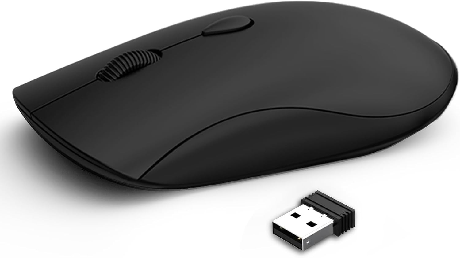 Slim Wireless Black Mouse for Chromebook, Laptop, PC, and MacBook-image