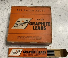 11 Boxes of 4 Scripto G820 Thick Graphite Leads NOS