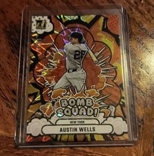 2025 Donruss AUSTIN WELLS Bomb Squad! RED XPLOSION 70/99 Yankees #17