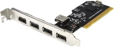 Internal USB 2.0 PCI Card, 5 Port (4 External & 1 Internal) PCI Expansion to USB