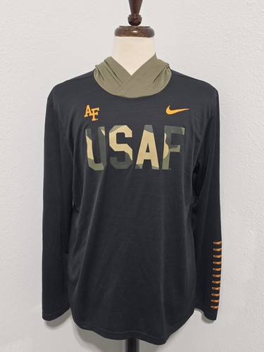 Nike USAF Air Force Long Sleeve Hoodie Shirt Men Size Large