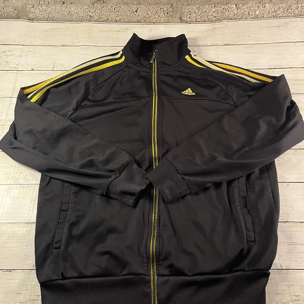 Adidas Black Yellow Jacket